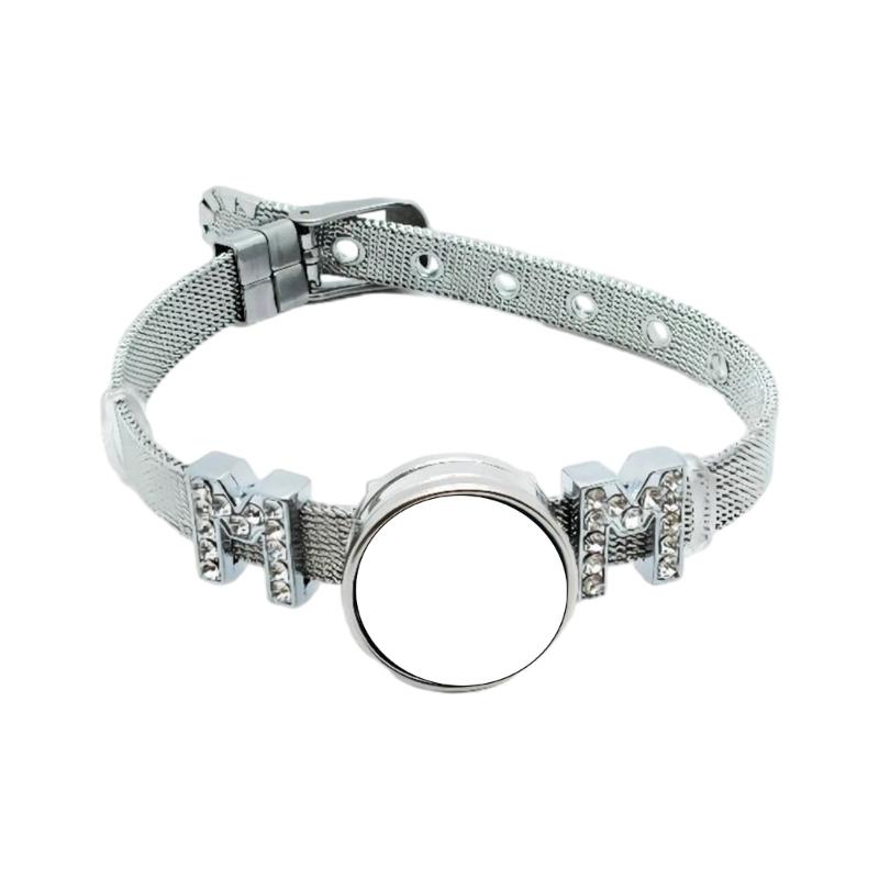 Сублимационные круглые подставки для браслетов Заготовки для основы браслетов Термотрансферная заготовка для браслета Нержавеющая сталь Персонализированный браслет