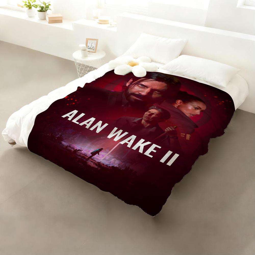 Game Alan Wake Throw Flannel Throw Blanket: Soft Kid-Friendly Warm Anti-Static All Season Washable Couch Bed Home