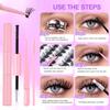 Lash Clusters Kit With Waterproof Strong Hold DIY Lash Extension Kit Lash Bond And Seal And Eyelash Tweezers Makeup