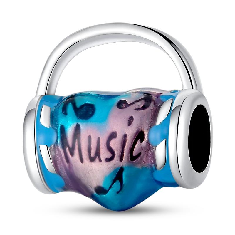 Copper Game Music Headphones Series Charms Fit Original Beads Bracelet For Women Jewelry Gift Making