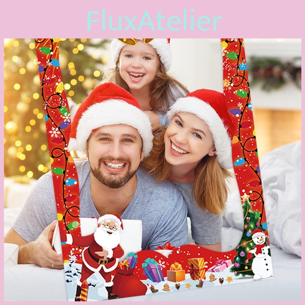 Christmas Party Photo Booth Props With Paper Frame For Adults And Kids Festive Decor