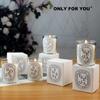 Clear scented candle - romantic valentine's day gift with essential oil