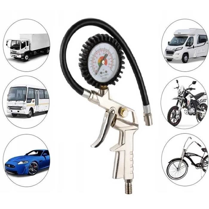 Retoo Пневматический пистолет для накачивания Манометр давления шин автомобиля Подсчет давления в шинах