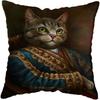 Vintage Painting Cat Dog Animal Pillow Cover Car Decor Cushion Cover Home Sofa Bed Cushion Cover