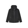 Solid Color Hooded Woven Casual Sports Jacket Men Jackets Black F11M412703F-BK
