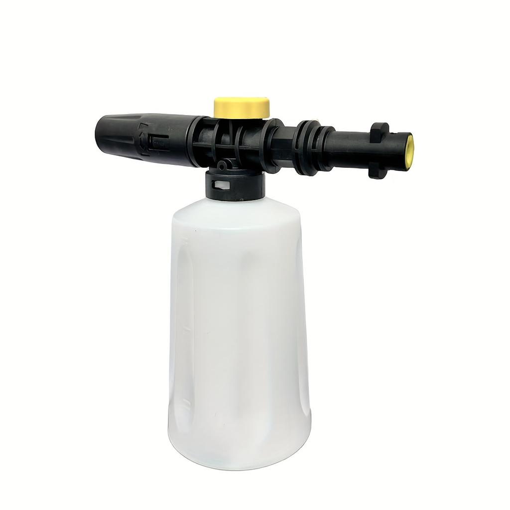 1 PC Black and Yellow Thick Handle Foam Cannon 1000 ML Transparent Bottle Snow Foam Lance Washer Kit, Pressure Car Washer Access