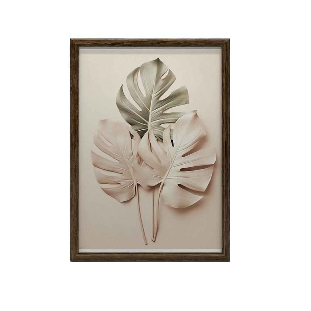 Złota Monstera Złota Monstera, 50X70 Cm, Bez Ramy, Płótno Premium Na Blejtramie