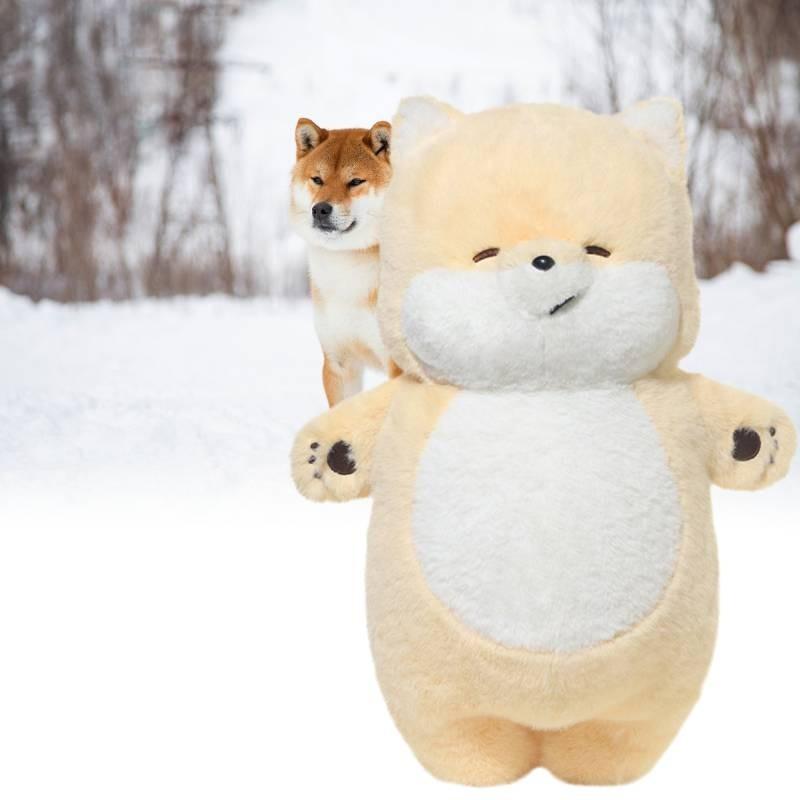 Soft And Cuddly 46cm Shiba Inu Plush Doll Charming Dog Hugging Pillow For Kids