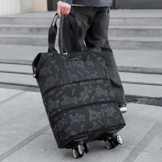 Водонепроницаемая дорожная сумка на колесах, большая вместимость, прочная, легкая в использовании, универсальная, расширяемая, чемоданная сумка для багажа