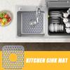 Защитные коврики для кухонной мойки Силиконовый коврик для мойки Защита для смесителя Нескользящая быстросохнущая подкладка со сливом по центру Подставка для посуды Кухня
