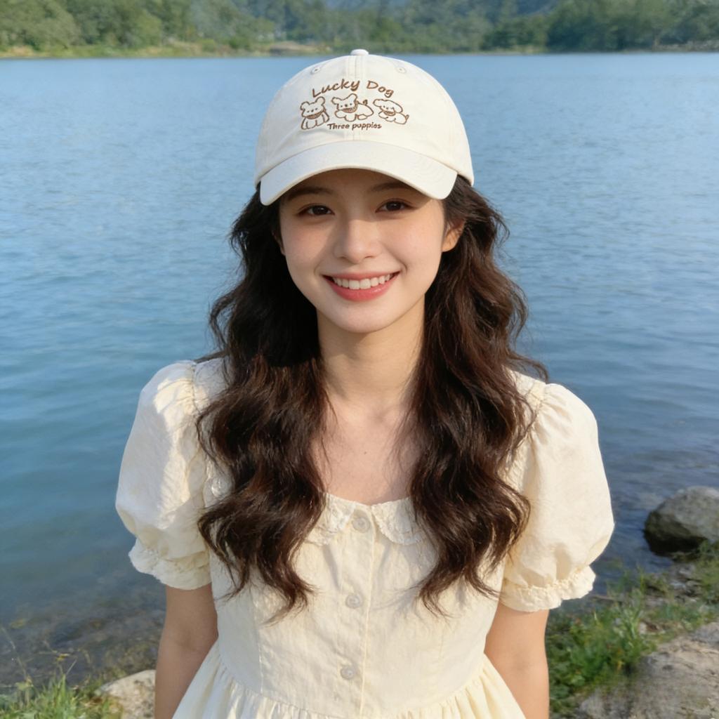 Spring And Summer Cute Puppy Hat Quick-Drying Baseball Cap Men'S And Women'S Sunshade Sunscreen Fashion Cap