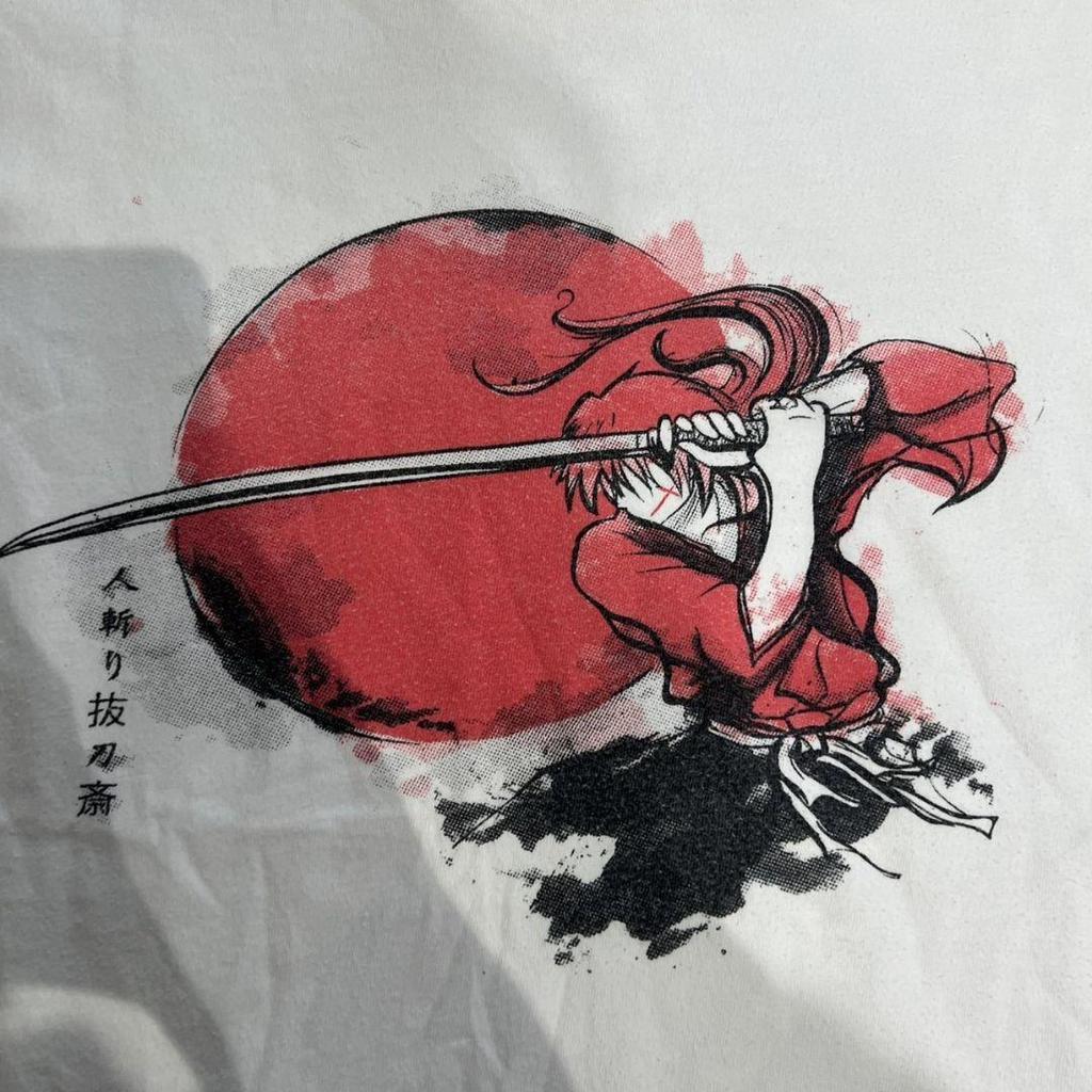 [Б/У] Футболка Rurouni Kenshin Белая футболка Аниме