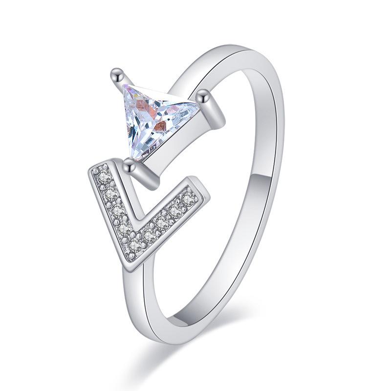 2022 Korean Fashion Women's Diamond Flash Open Ring - Stylish Hollow Design