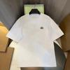 Роскошная футболка ALt с напечатанной маленькой этикеткой, плотный хлопок, подходит как для мужчин, так и для женщин, свободный уличный топ высокого качества с коротким рукавом
