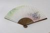 Веер ручной работы от Kyoto Fan с бумажной коробкой и мешочком для веера [Hasegawa] «Kikyou» с двухсторонним узором, ремесленники, кисточки, бежевый, в комплекте,