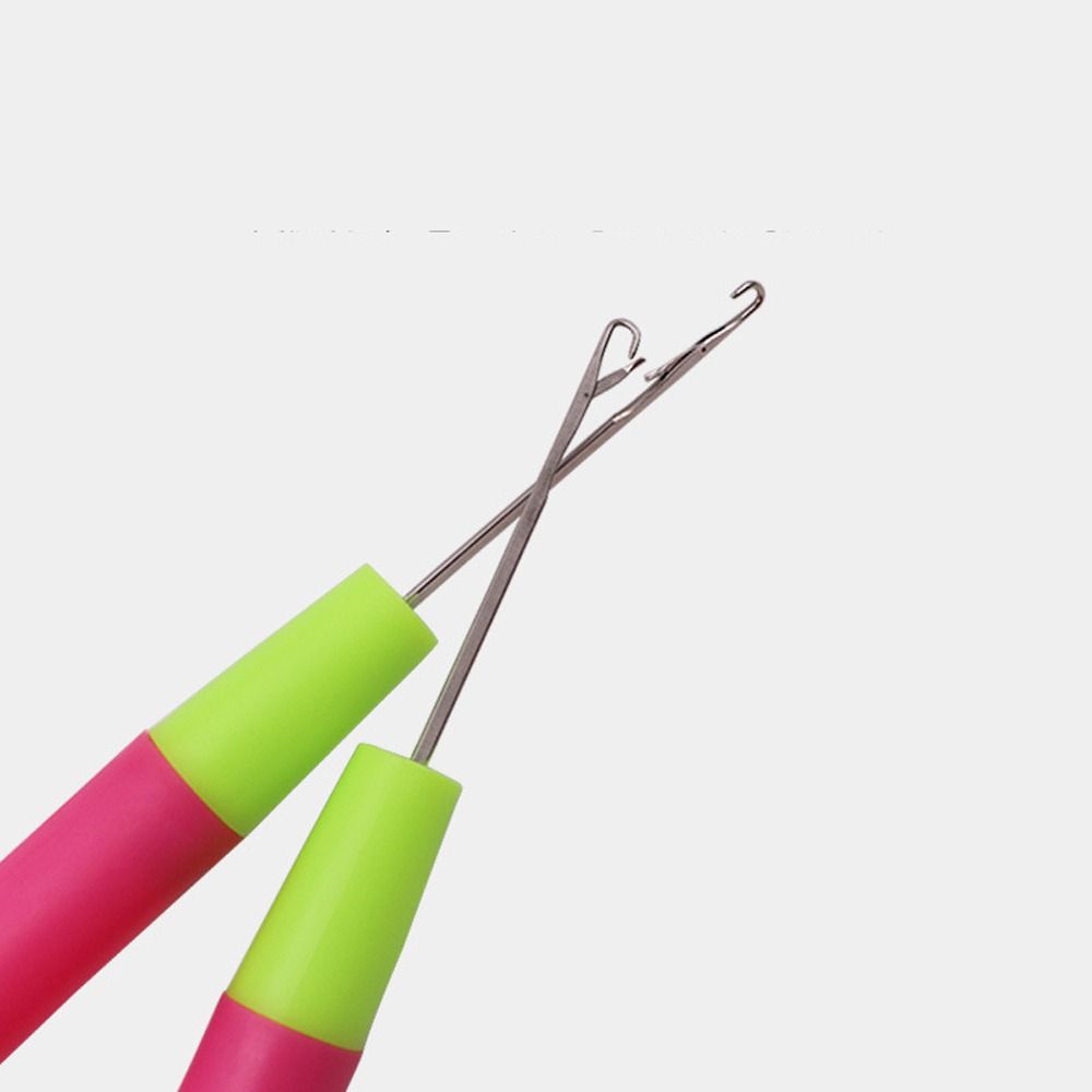 5pcs/set Metal Crochet Hook Needle Knitting Micro Hook Needle Dreadlock Crochet Needle  Twist Hair