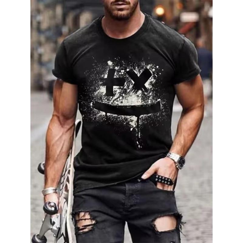 Мужская футболка в стиле ретро, ​​повседневная мужская футболка с 3d принтом, летние топы с короткими рукавами, футболка, повседневная модная уличная футболка, винтажная мужская одежда