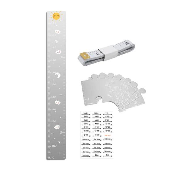 Таблица роста детей Зеркальная доска для сухого стирания Детская комната Детская спальня для младенцев и взрослых Мальчики Девочки Настенная доска для сращивания Линейка для измерения высоты