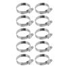 10Pcs Stainless Steel Hose Clamp Adjustable Pipe Hose Clip Accessories for 20-35mm Hose
