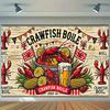 2D Plane, a Single-piece Banner for a Lobster Feast Party, for Outdoor and Indoor Celebrations