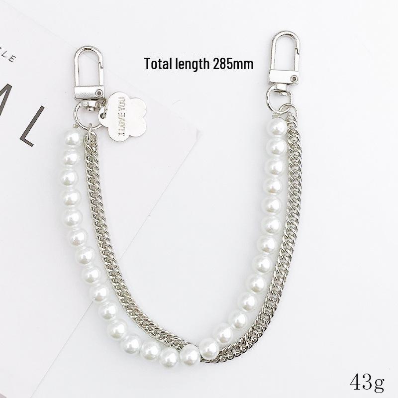 Модный женский чехол для телефона DIY с жемчужной цепочкой и подвеской из кристалла против падения