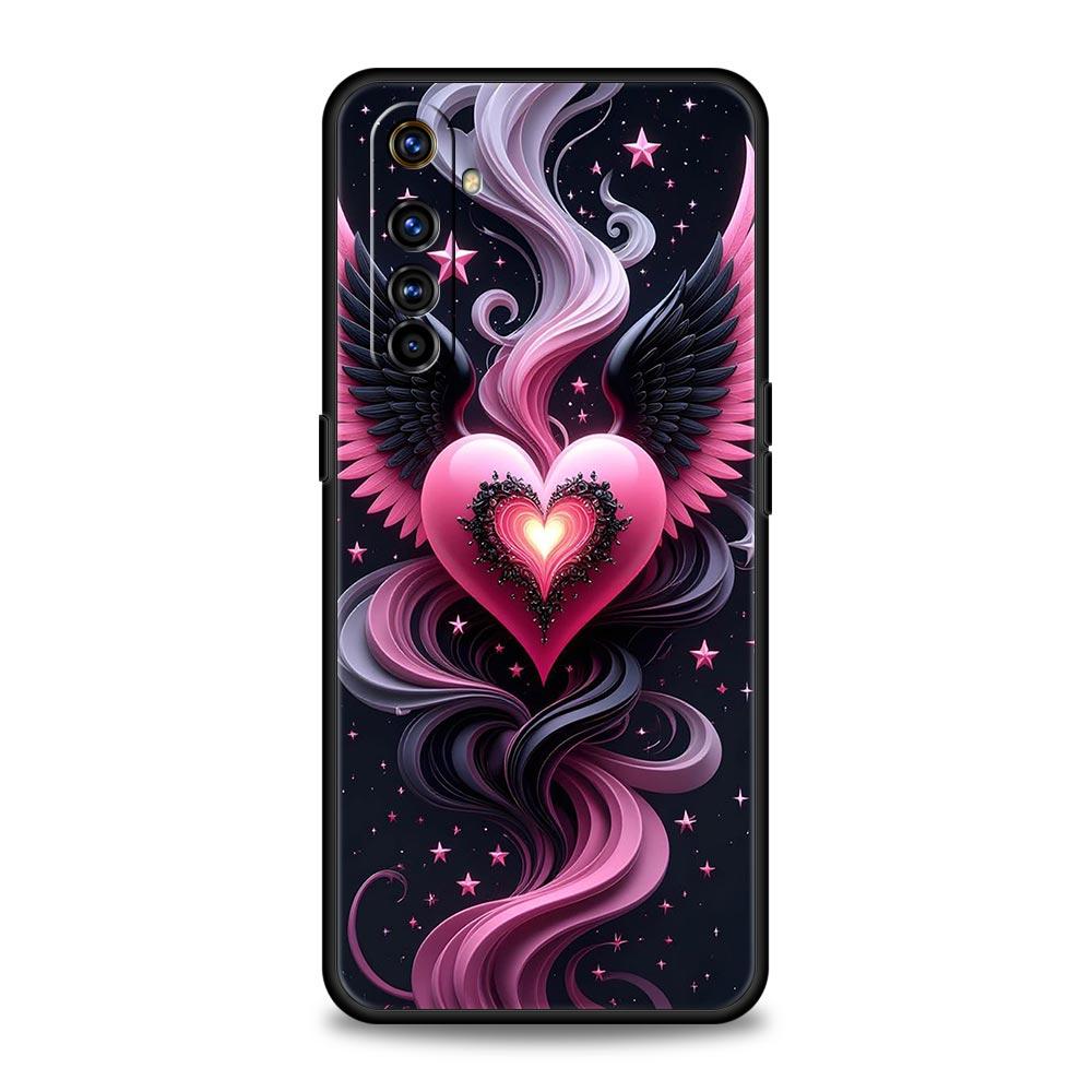 Мягкий силиконовый чехол с принтом цветного сердца-любовь Для Realme 13 12 11 10 9 Pro Plus GT3 GT2 C21 C25 C35 C53 C55 C67 Pro 5G Чехол-бампер для телефона