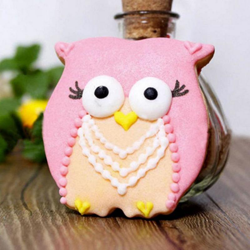 1pc  3D Owl Shape Biscuit Mold Cutter Gingerbread Cartoon Stainless Steel Cookie Moulds Bakeware Fondant Cake Decorating Tools