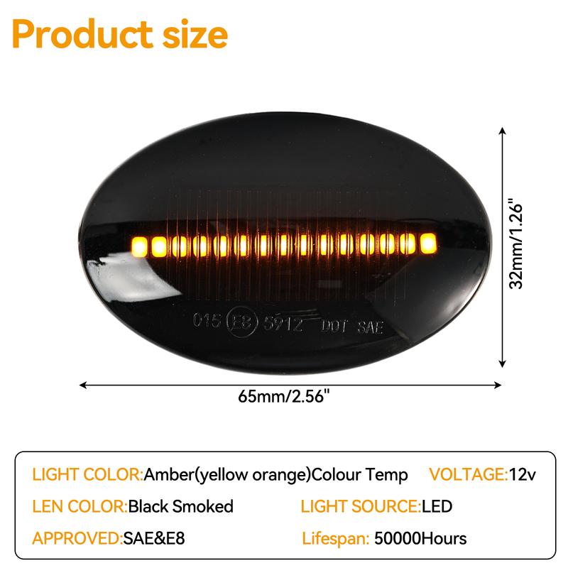 2 шт. Для Ford Tourneo Transit MK6 MK7 2000-2014 Для Ford KA 2003-2005 Динамический светодиодный повторитель поворота боковой указатель лампа Водонепроницаемый