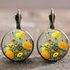 Модные серьги Y2K Vintage Marigold Time Gem Flower Ear Buckle