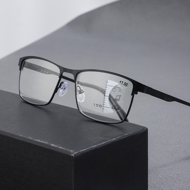 Модные Унисекс Новые Фотохромные Очки для Чтения Классические Умные Складные Прогрессивные Мультифокальные Меняющие Цвет Очки для Пресбиопии