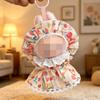 [Cloth Only]Doll Skirt Suit for  Pendant Plush Dolls ,Spring Berry Dress Three-piece Set.