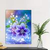 Painting Blooming Cross Flower Diamond Stitch Kits Diy Diamond Mosaic Purple Flower New Arrivals Art Home Decor Handicraf Gift
