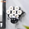 NEW Cute Sheep Animal Wall Mount Roll Paper Holder Art Sculpture Sloth Toilet Bathroom Tissue Rack Storage Shelf Home Decor