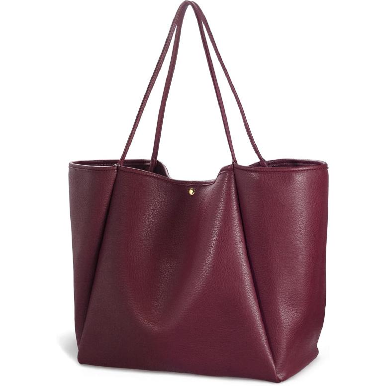 Oversize Pu Leather Tote Women Weekender Bag Shopper Handbag Travel Purse