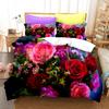 3D Flower Bedding Set Romantic Love Quilt Cover and Pillow Case 2/3 Pieces AU180 * 210 Easy To Clean Home Decoration for Girls' Rooms