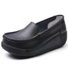 Fashion New Fashion Casual Women's Shoes Flat Genuine Leather White Nurse Shoes Women Platform Wedges Shoes