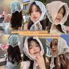 High-End French Lace Triangle Headscarf - Summer Silk Scarf & Hair Accessory