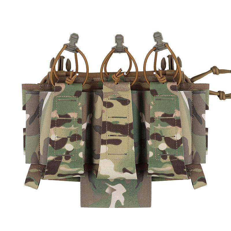 Tactical EPV2 Flexible 556 Tag Rifle Magazine Pouch All-in-One Rear Document Stacker QASM Buckle Clip Tourniquet Holder ARC