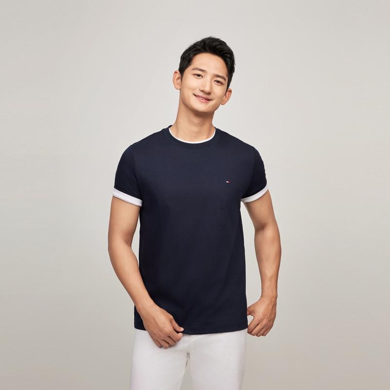 Tommy Hilfiger T-Shirts Men's Crew Neck Moderate Straight Fit MW0MW34899
