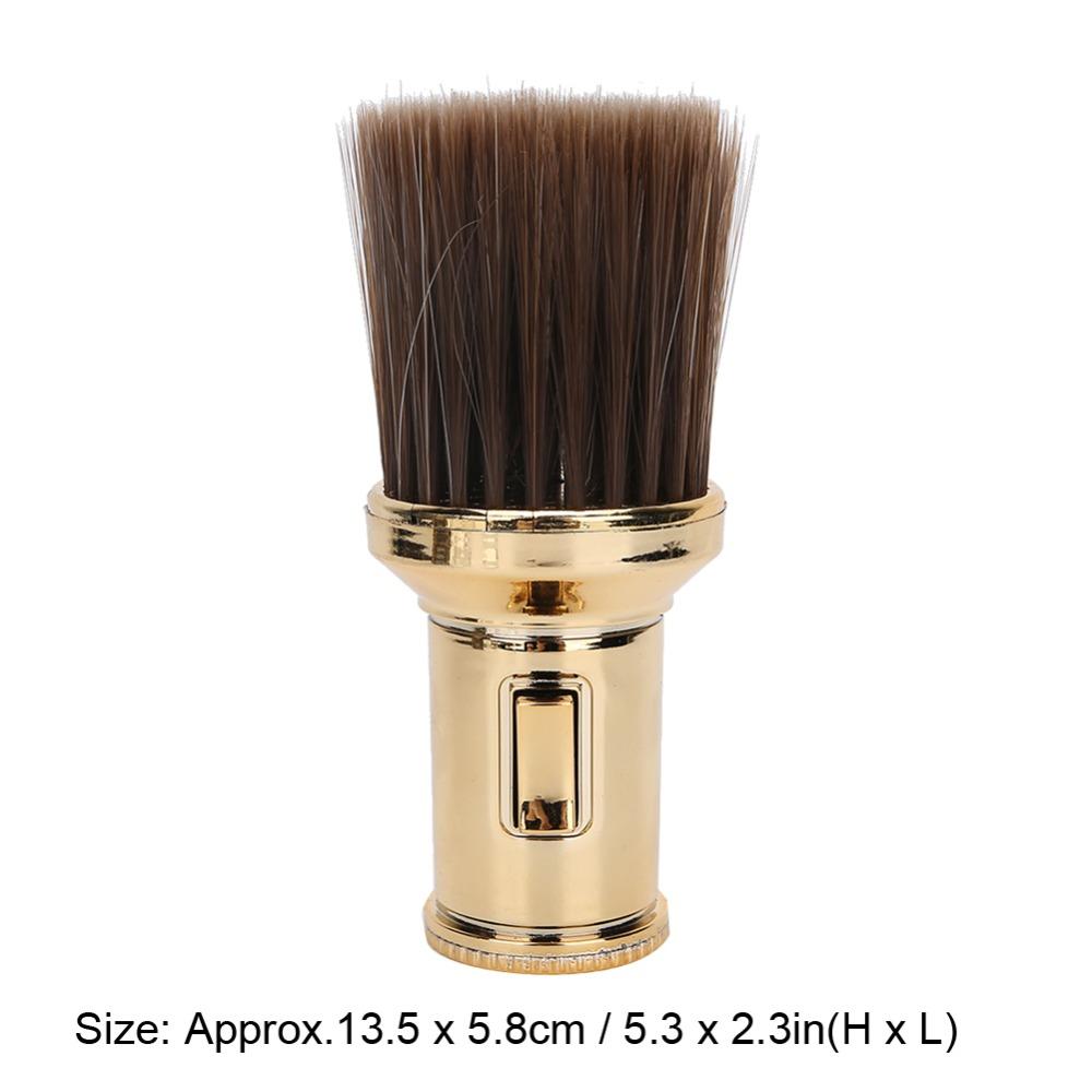 Gold Color Neck Duster Brush Light Hair Brush Barber Shop Brush Beard Shaving Brush Men Grooming