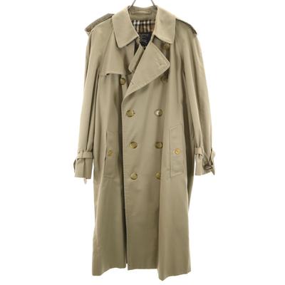 Burberrys 90-х годов Сделано в Англии Старый плащ тренч Nova Check сзади 46 бежевый Мужской Б/У