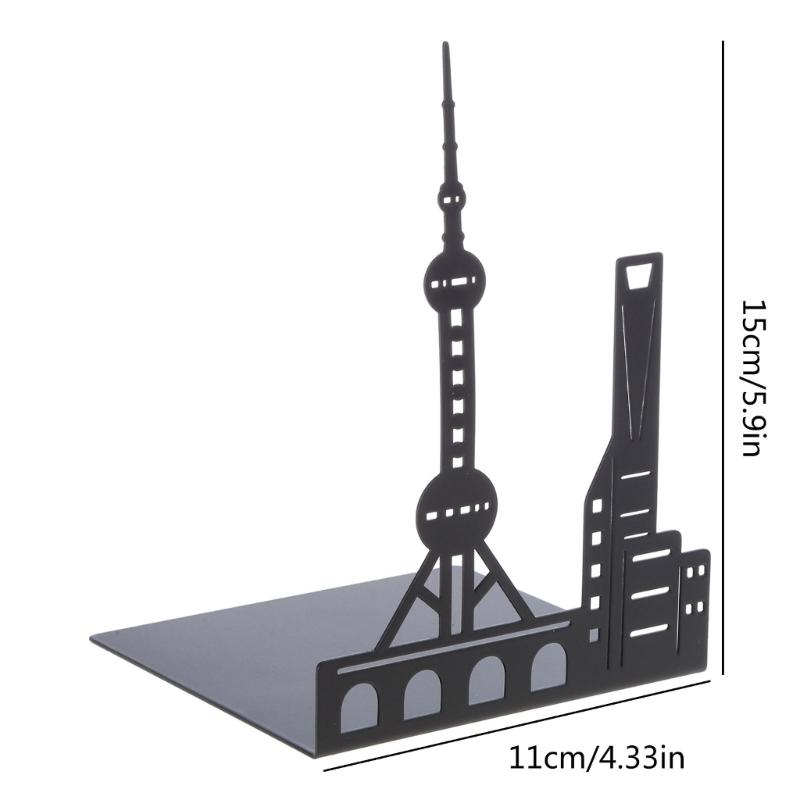 Креативный художественный дизайн металлические книжные стопоры креативные ориентиры здание книгодержатели органайзер для книг креативный день рождения