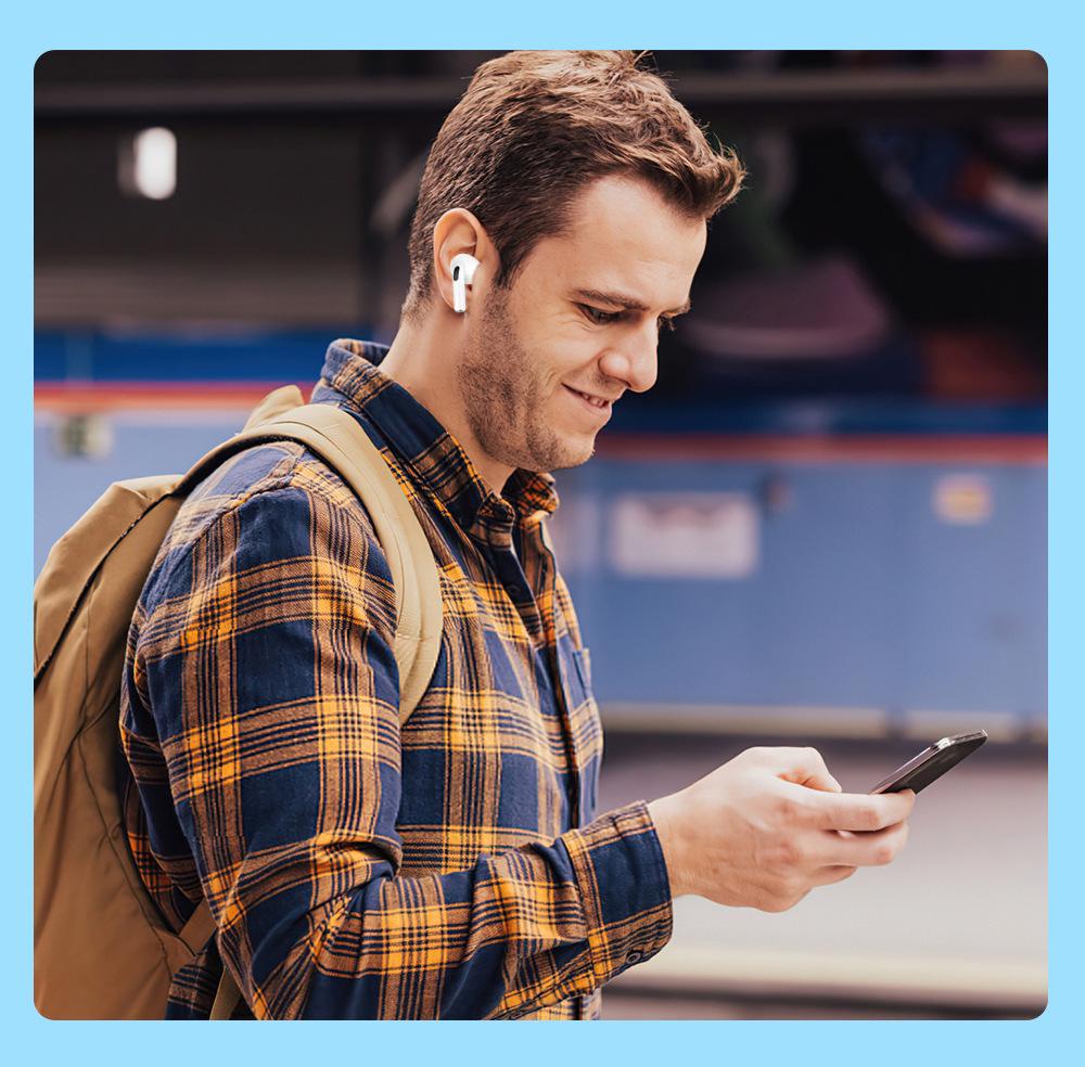 TWS Bluetooth Earbuds A5 with ANC+ENC Noise Cancelling, Full Compatibility for iOS & Android