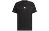 Adidas T Shirts Men's Black Crew Neck Moderate Straight Fit IT3937