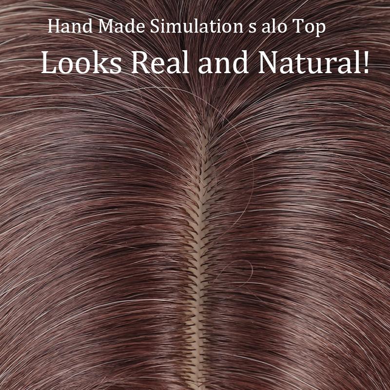 Повязка на голову с короткими прямыми волосами со средним разрезом для женского парика, термостойкий парик из волокна, натуральный, простой и удобный