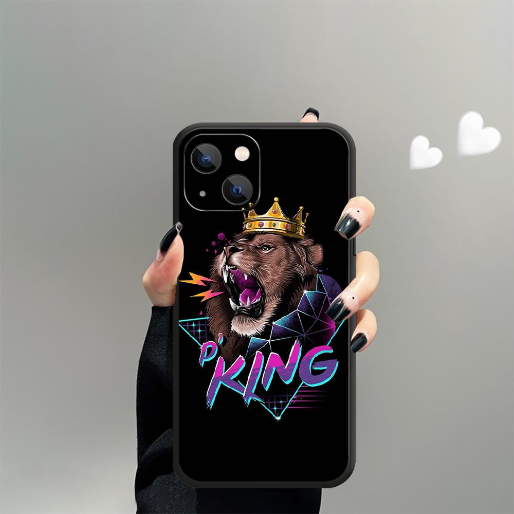 Чехол для телефона с классным узором «Король Лев» для iPhone Xiaomi Mi Samsung Galaxy Redmi Note AS 11 12 13 14 15 22 23 24 5G Pro Plus Max Fe Ultra