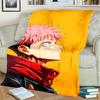 Jujutsu Kaisen Print Flannel Blanket Soft Comfortable for Bedrooms, Sofas, Beds, Chairs, Picnics, Travel