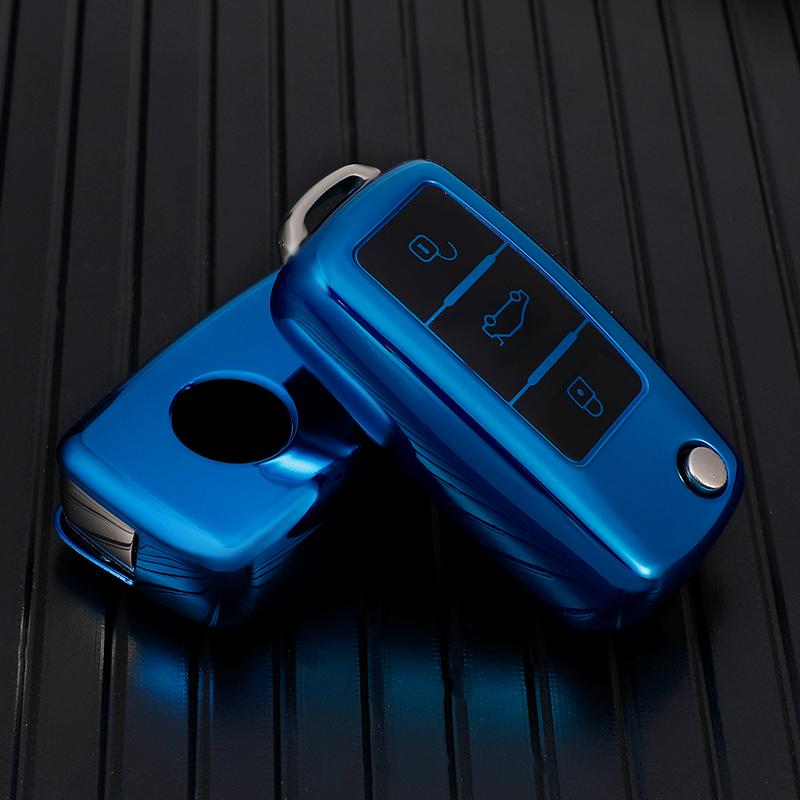 Чехол для ключей из ТПУ для VW Volkswagen Polo Tiguan Passat B5 B6 B7 Golf 4 5 6 MK6 Jetta Lavida для Skoda Octavia, аксессуары для автозащиты
