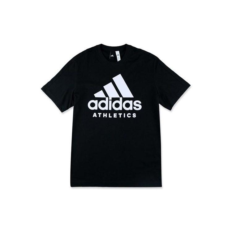 adidas Футболки Мужские Черные С Круглым Вырезом Умеренный Прямой Крой BR4749