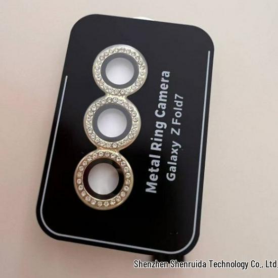 Защитное стекло для объектива Samsung Z Fold7/Z Flip7: Металлический «Орлиный глаз» с инкрустацией бриллиантами, Легко наносимая стеклянная пленка